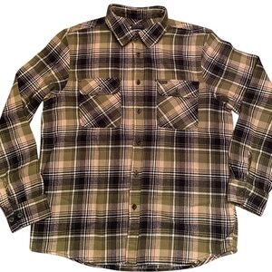 Brixton mens Bowery Flannel button up shirt size large
